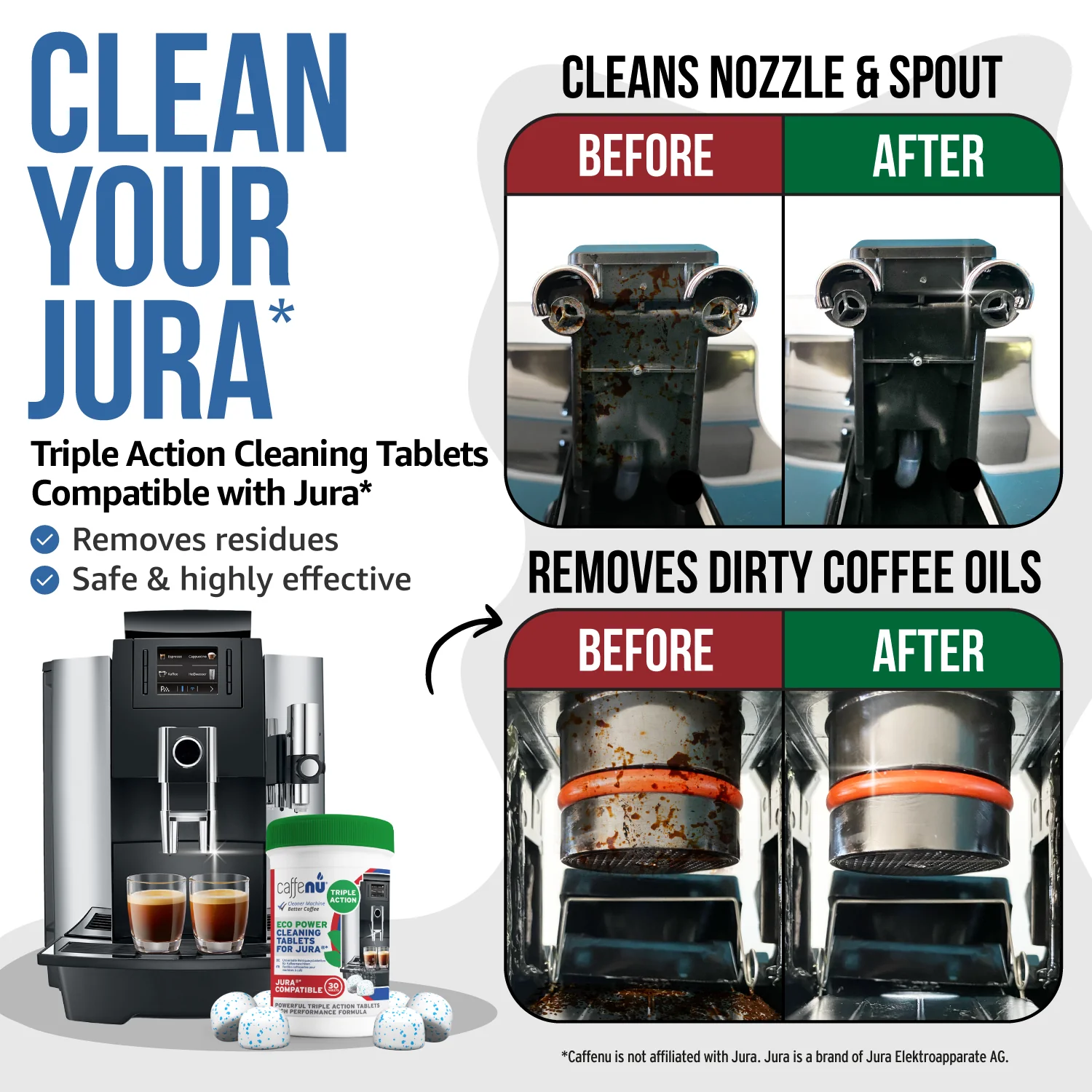 Caffenu 3 Phase Cleaning tablets for Jura - Image 2