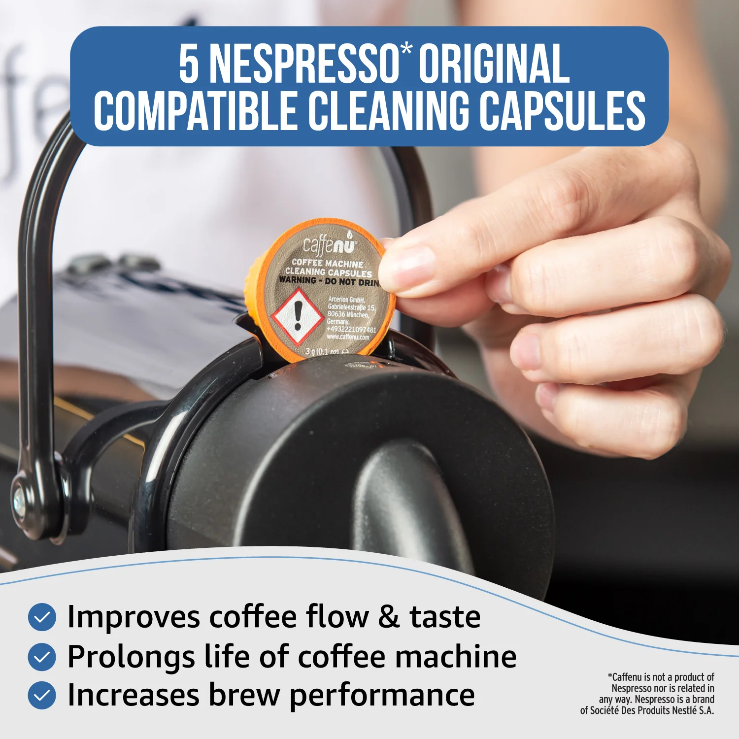 Caffenu Coffee Machine Cleaning Capsules - Nespresso compatible - Image 3