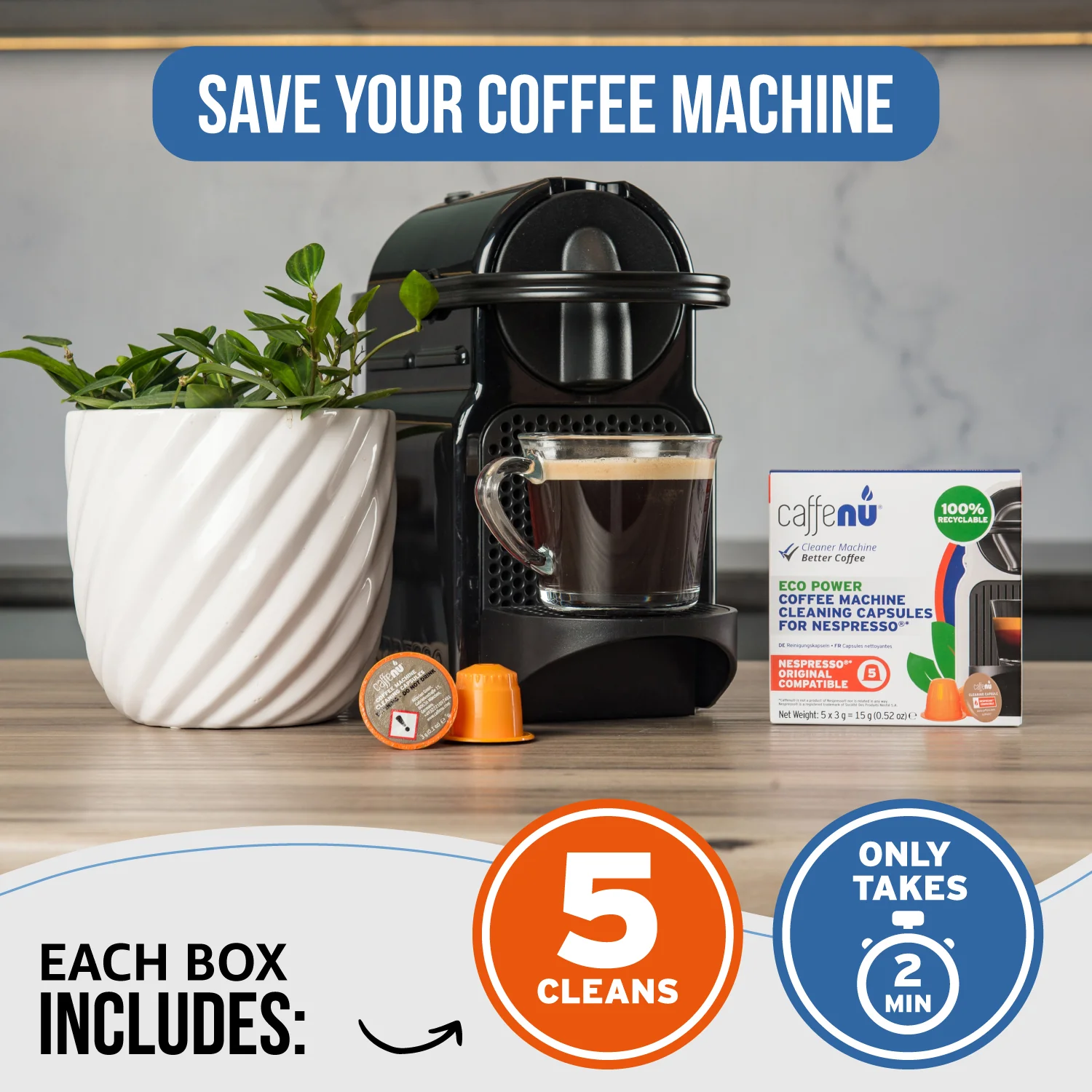Caffenu Coffee Machine Cleaning Capsules - Nespresso compatible - Image 5