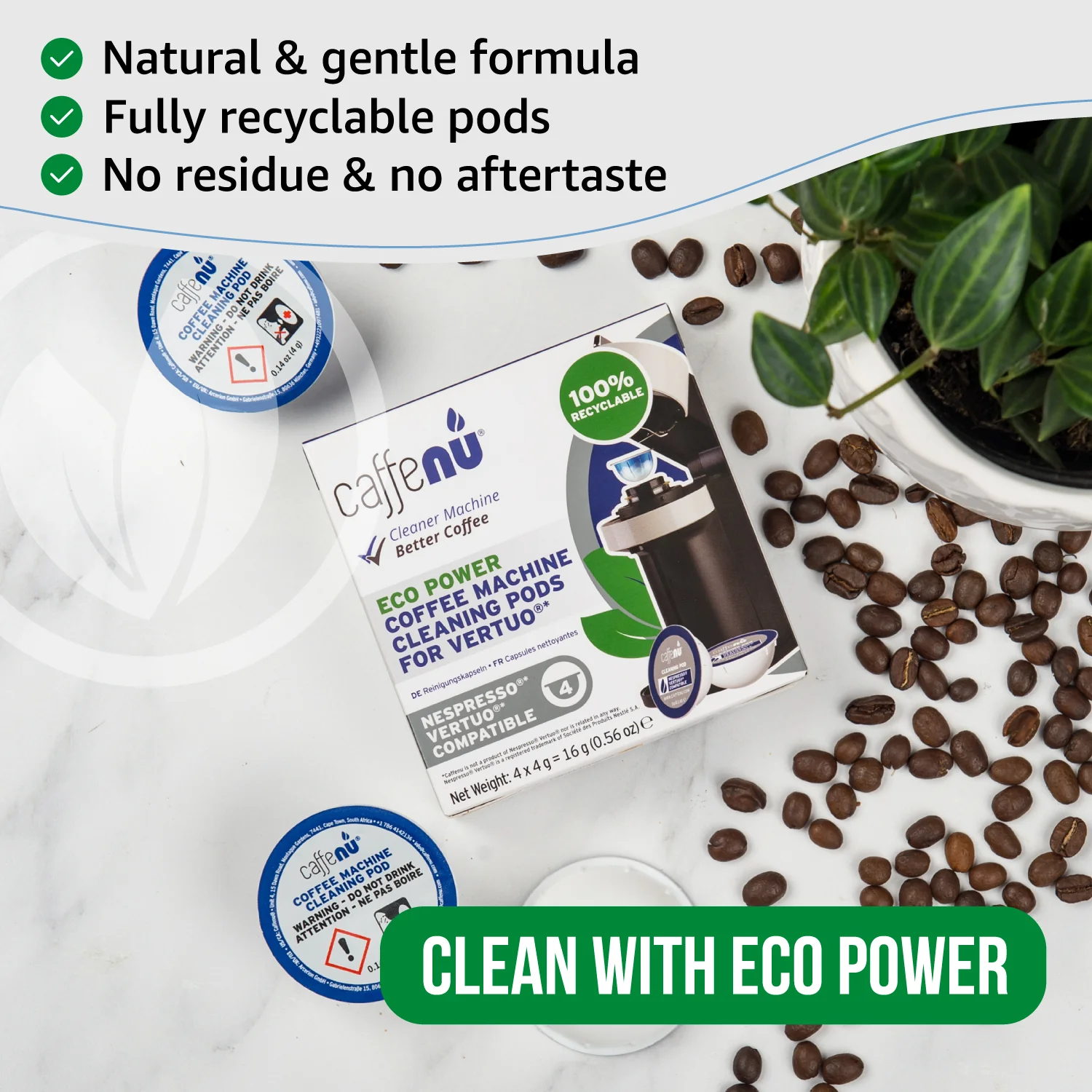 Caffenu Coffee Machine Cleaning Pods - Nespresso Vertuo compatible - Image 4