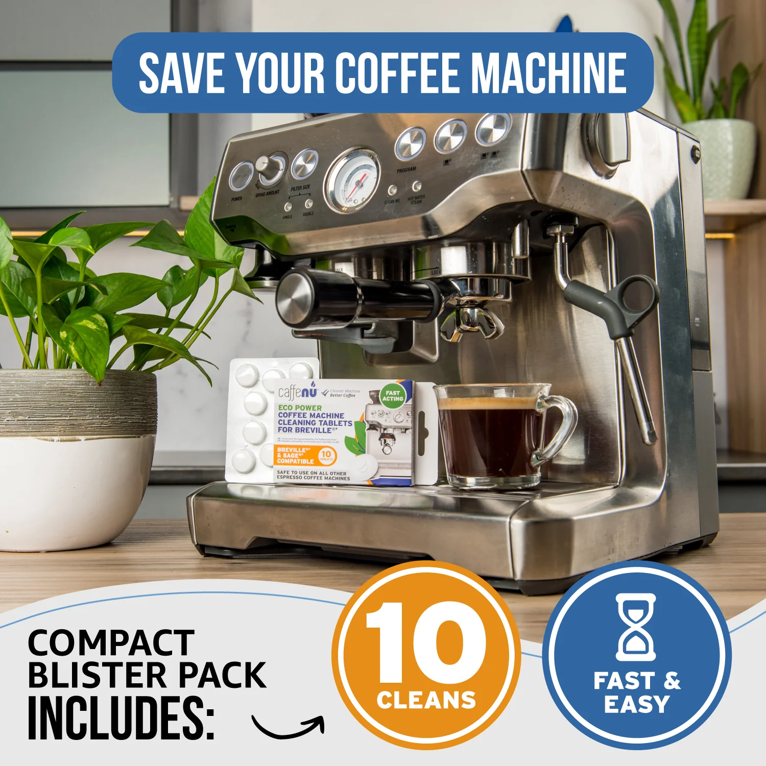 Caffenu Eco Power Coffee Cleaning Tablets for Breville Espresso machines - Image 5