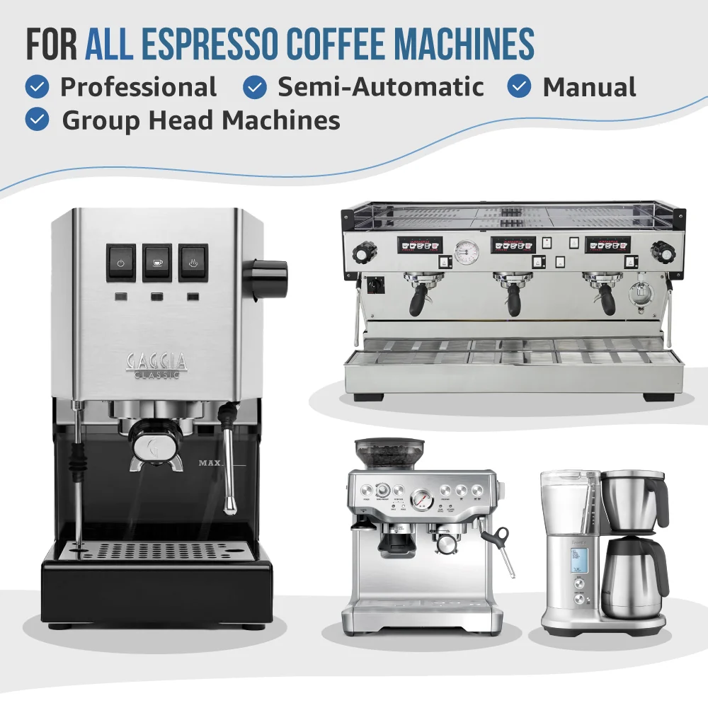 Caffenu Espresso Coffee Machine Group Head Cleaning Brush + Extra Head - Image 7