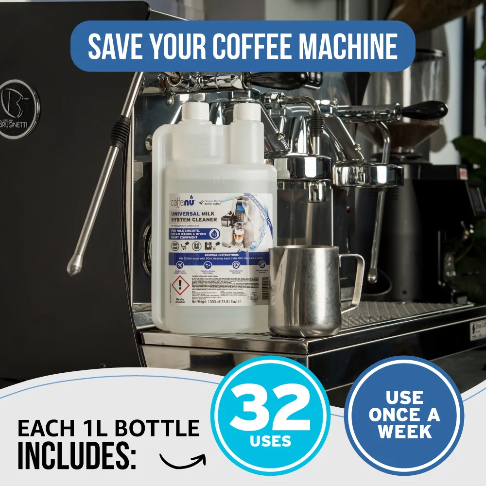 Caffenu Universal Coffee Machine Milk System Cleaner - 1000ml - Image 5
