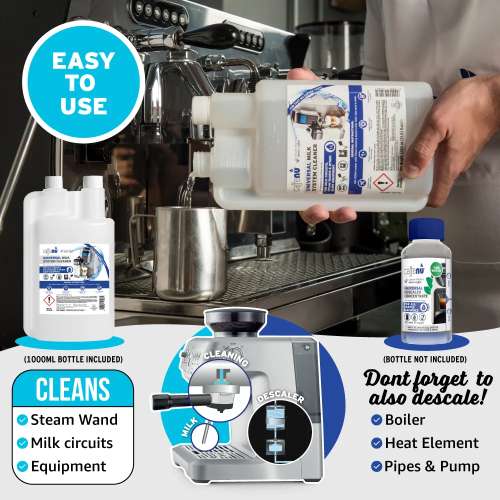 Caffenu Universal Coffee Machine Milk System Cleaner - 1000ml - Image 6