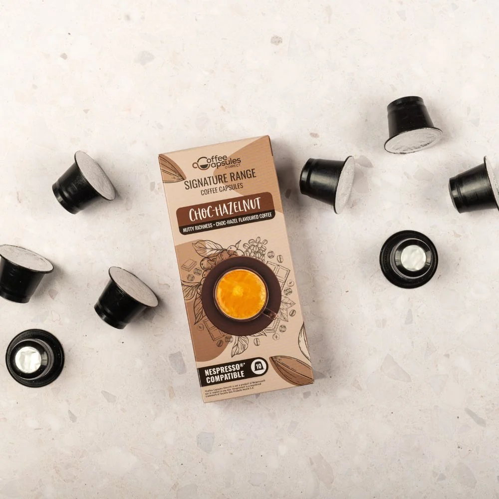Choc Hazelnut Coffee & Syrup Bundle - 40 Nespresso compatible coffee capsules - Image 5