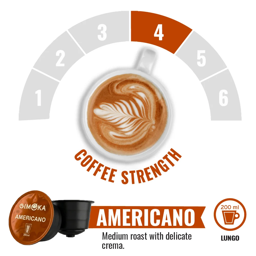 Gimoka Americano - 16 Nescafe Dolce Gusto compatible coffee capsules - Image 3