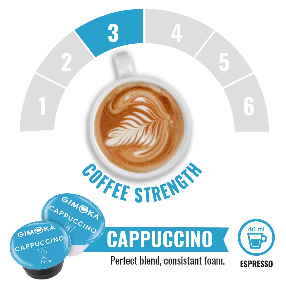 Gimoka Cappuccino - 16 Nescafe Dolce Gusto compatible coffee capsules - Image 3