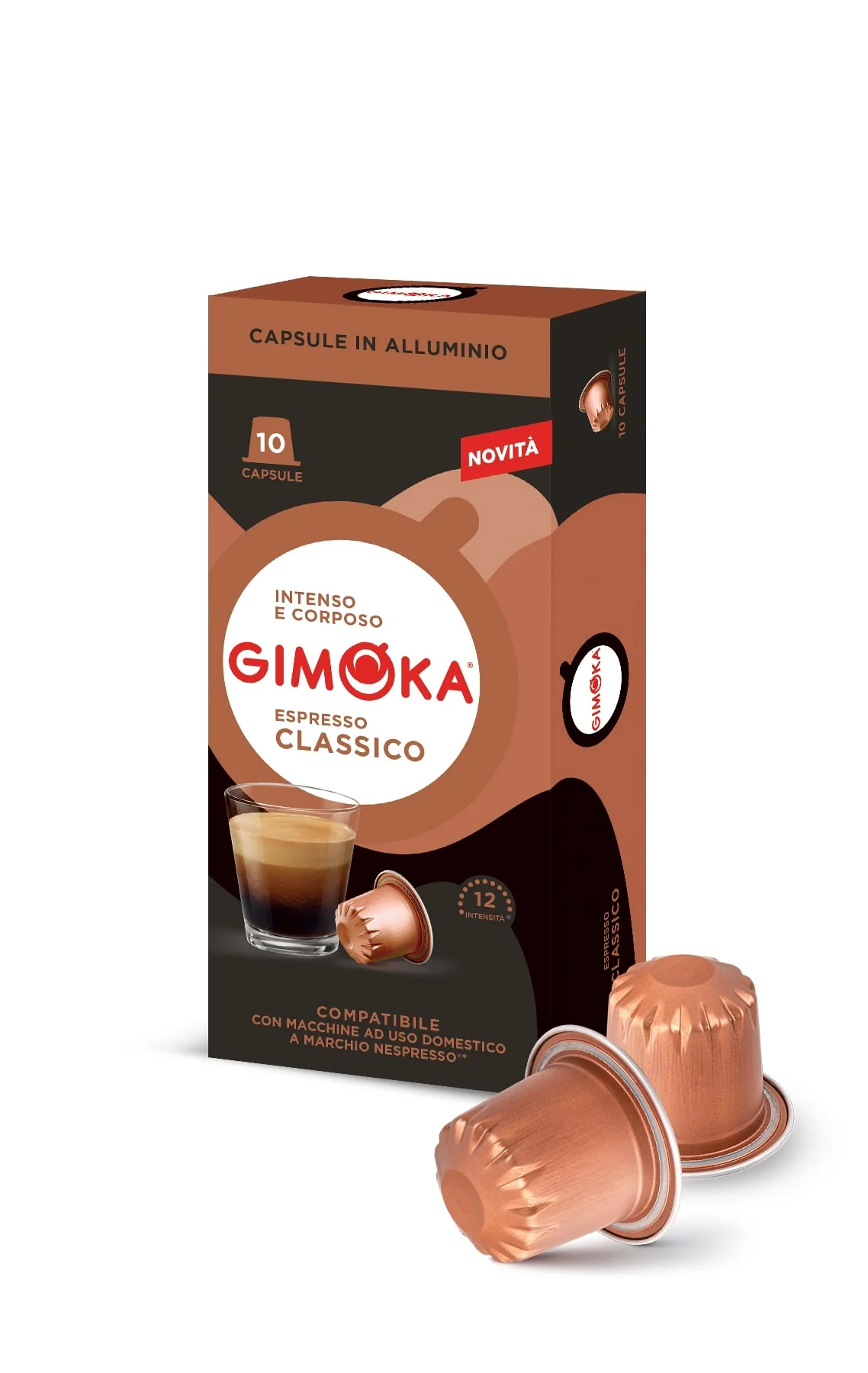 Gimoka Classico - 10 Aluminium Nespresso compatible coffee capsules - Image 3