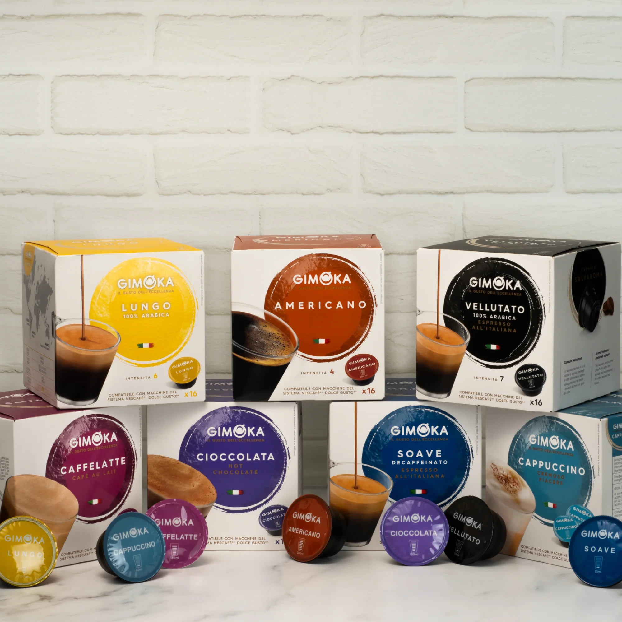Gimoka Full Range Variety - 112 Nescafe Dolce Gusto compatible coffee capsules - Image 3