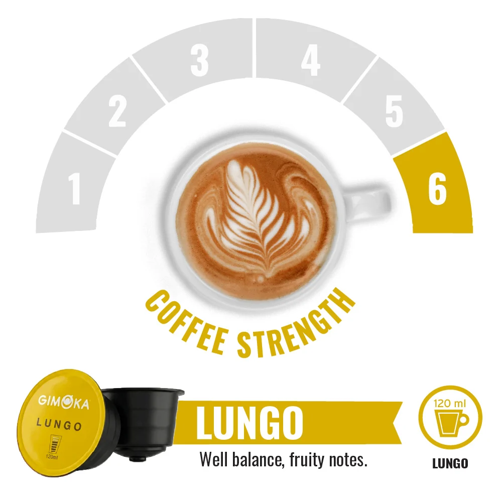 Gimoka Lungo - 16 Nescafe Dolce Gusto compatible coffee capsules - Image 3