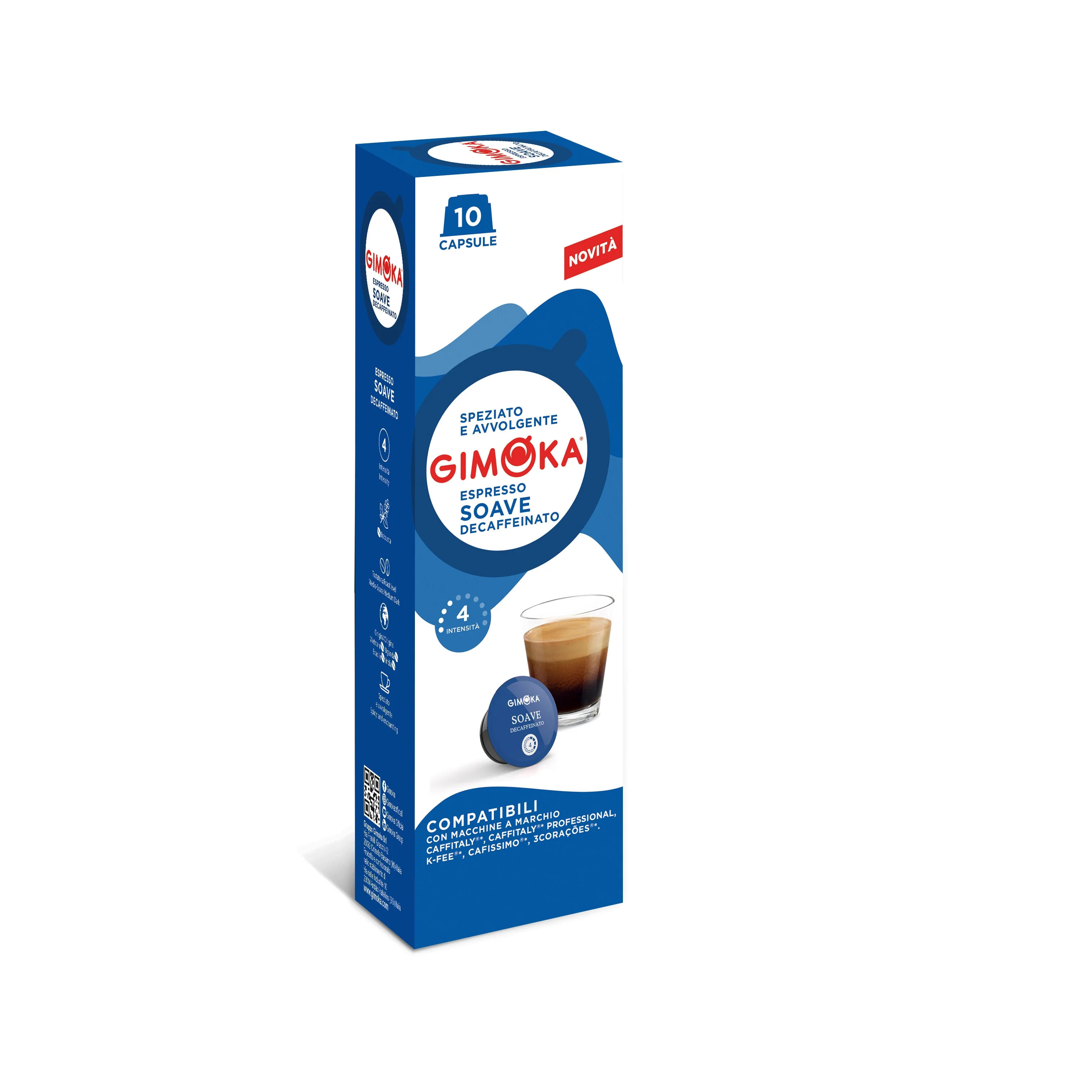 Gimoka Soave Decaffe - 10 K-fee compatible coffee capsules