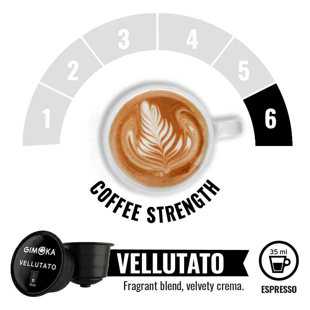 Gimoka Vellutato - 16 Nescafe Dolce Gusto compatible coffee capsules - Image 3