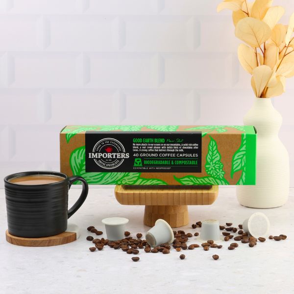 Importers Power Shot - 40 Compostable Nespresso compatible coffee capsules - Image 2
