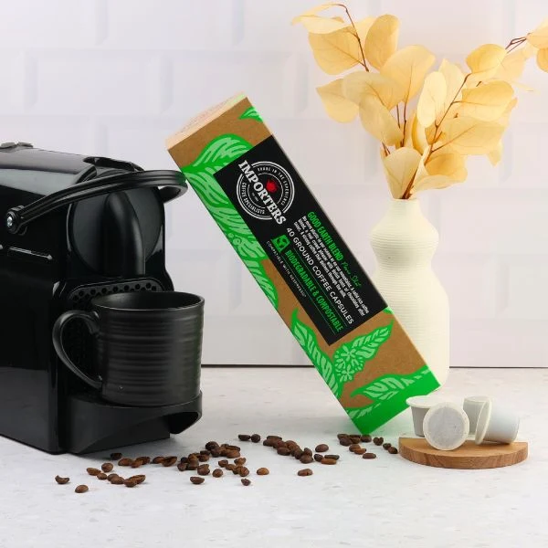 Importers Power Shot - 40 Compostable Nespresso compatible coffee capsules - Image 3