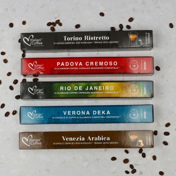 Italian Aluminium Variety Pack - 50 Aluminium Nespresso compatible coffee capsules - Image 6