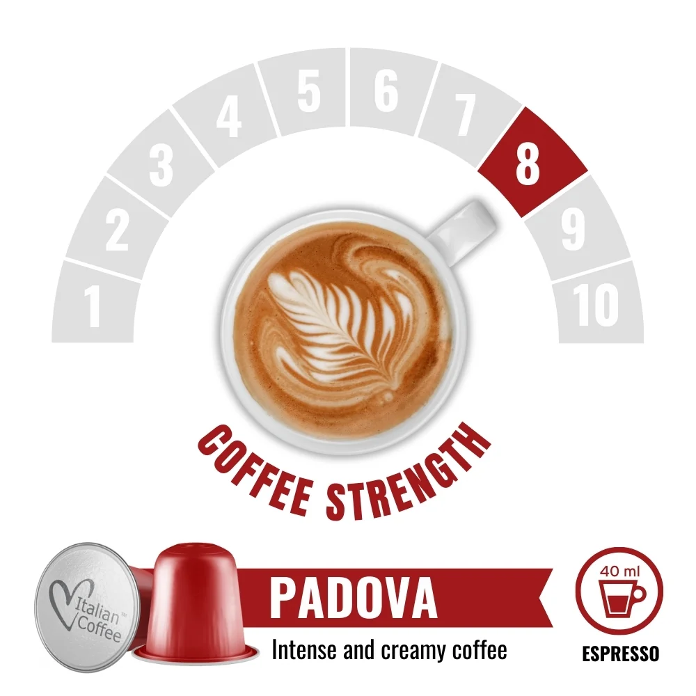 Italian Coffee Padova Cremoso - 10 Aluminium Nespresso compatible coffee capsules - Image 2