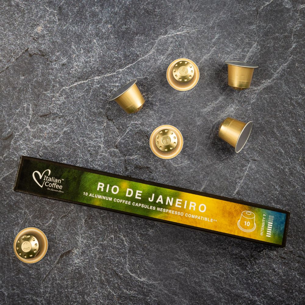 Italian Coffee Rio de Janeiro - 10 Aluminium Nespresso compatible coffee capsules - Image 6