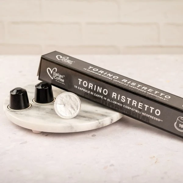 Italian Coffee Torino Ristretto - 10 Aluminium Nespresso compatible coffee capsules - Image 3