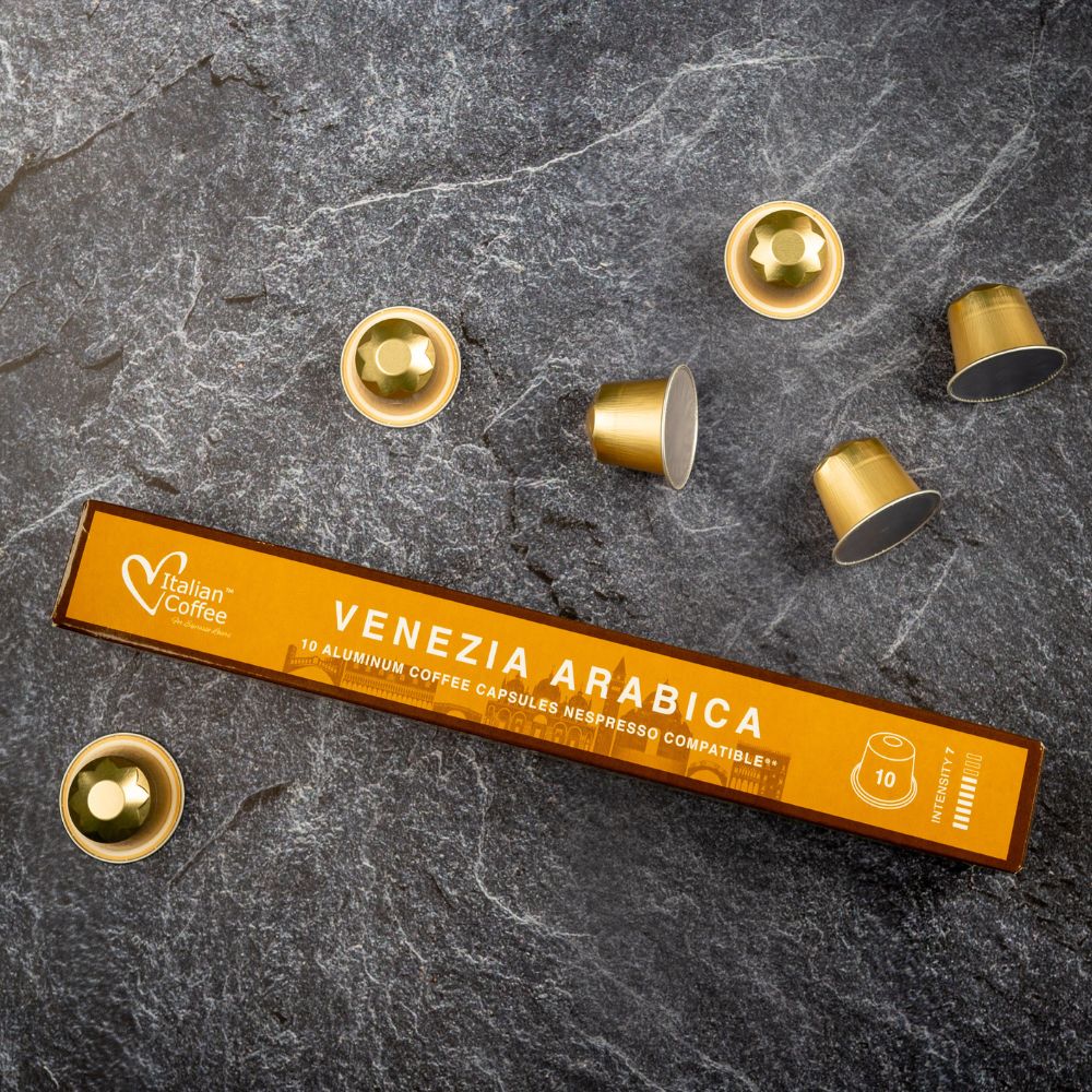 Italian Coffee Venezia Arabica - 10 Aluminium Nespresso compatible coffee capsules - Image 6