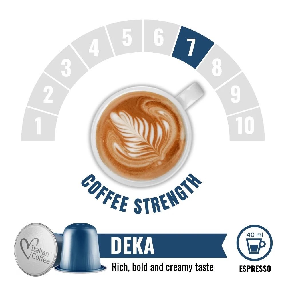 Italian Coffee Verona Deka - 10 Aluminium Nespresso compatible coffee capsules - Image 2