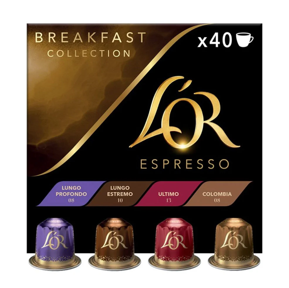 L'OR Breakfast Collection - 40 Aluminium Nespresso compatible coffee capsules - Image 3