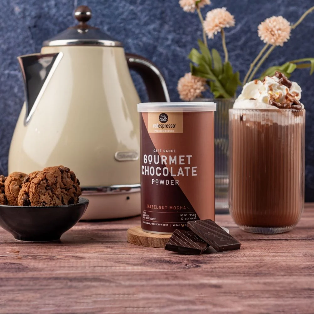 red espresso - Hazelnut Mocha Gourmet Hot Chocolate 350g Tin - Image 4