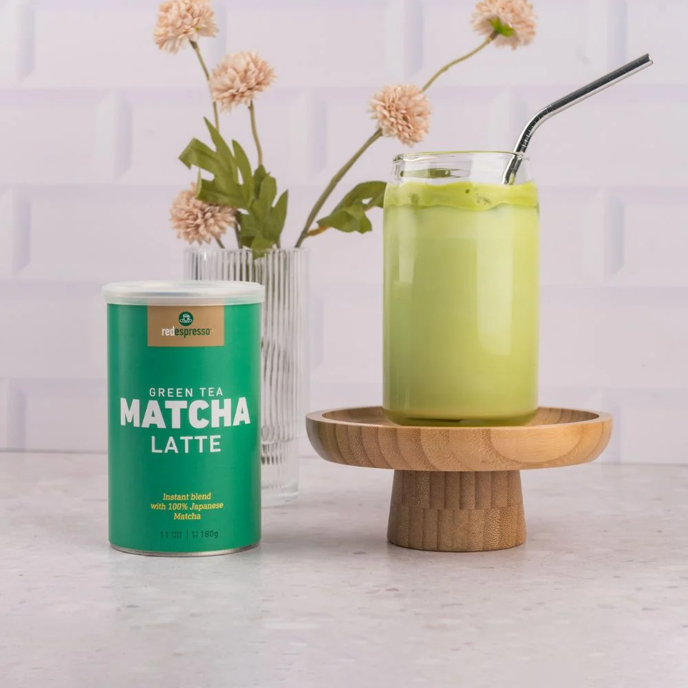 red espresso - Instant Green Tea Matcha Latte 180g Tin - Image 2