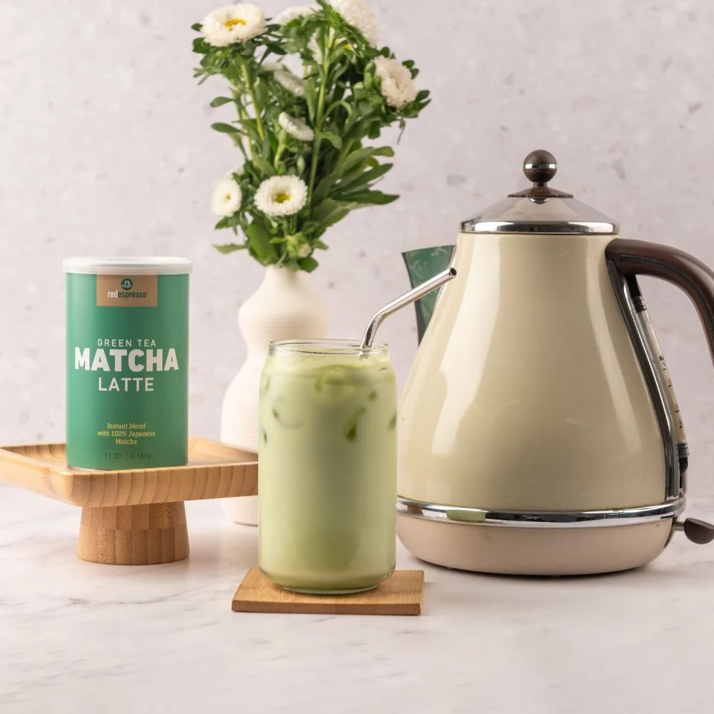 red espresso - Instant Green Tea Matcha Latte 180g Tin - Image 3