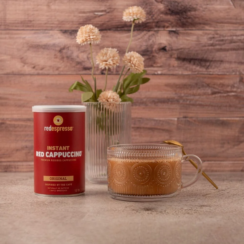 red espresso - Instant Rooibos Red Cappuccino Original 145g Tin - Image 3
