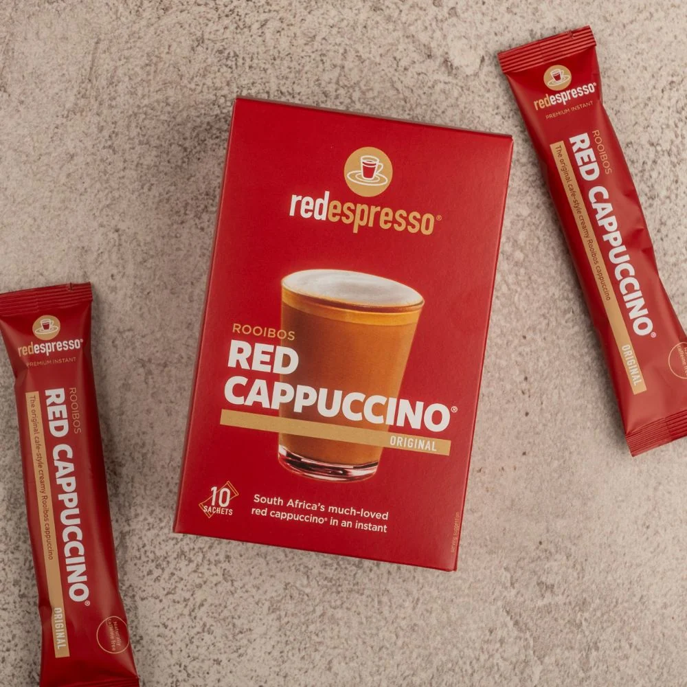 red espresso - Instant Rooibos Red Cappuccino Sachets 10 x 16g - Image 6