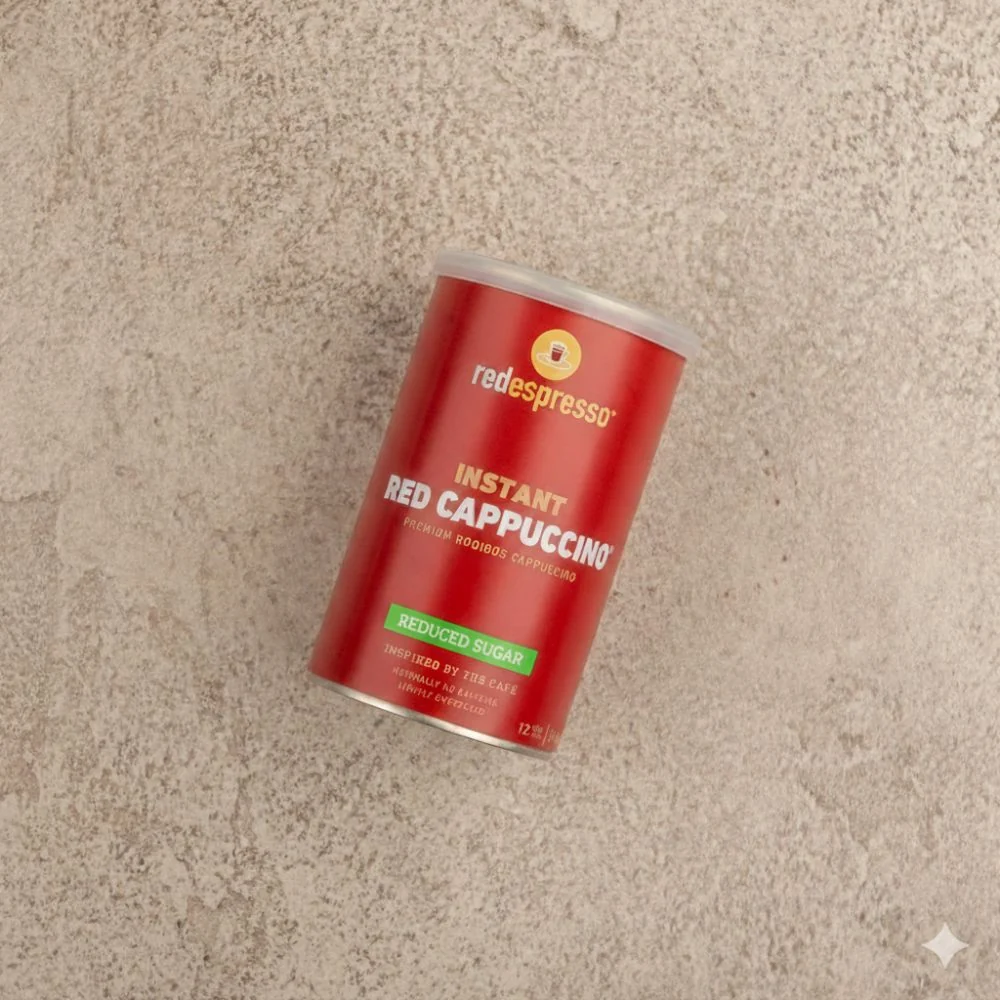 red espresso - Instant Rooibos Red Cappuccino Reduced Sugar 120g Tin - Image 6