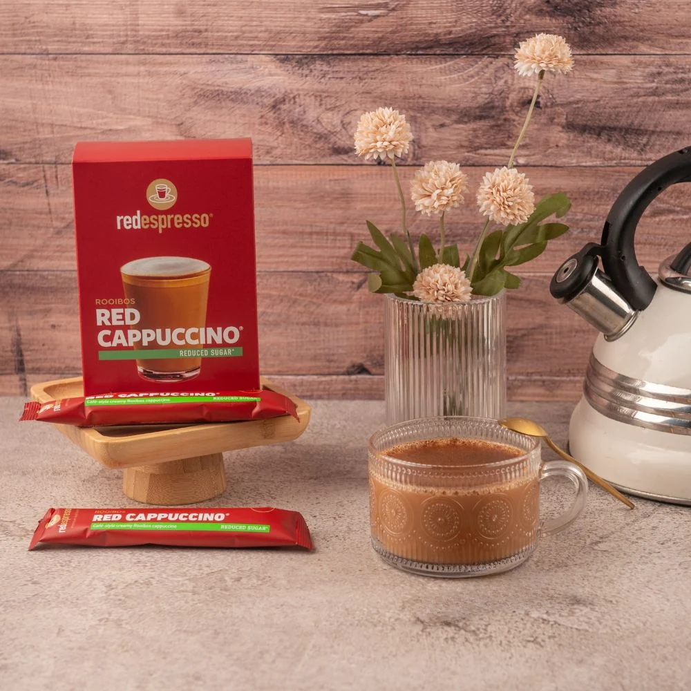 red espresso - Instant Red Cappuccino Reduced Sugar Sachets 10 x 11g - Image 4