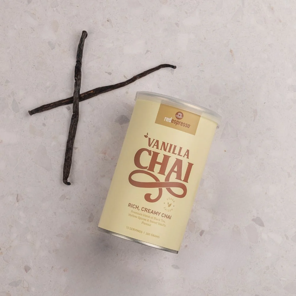 red espresso - Instant Vanilla Chai Latte 300g Tin - 15 Servings - Image 6