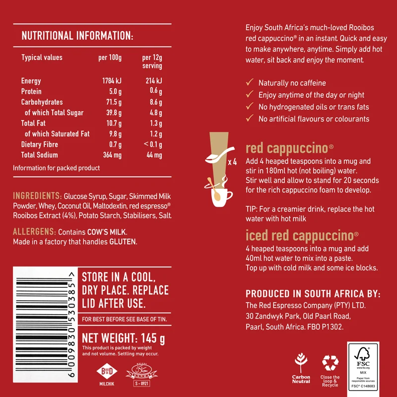 red espresso - Rooibos Cappuccino and Chai Deluxe Bundle - Image 4