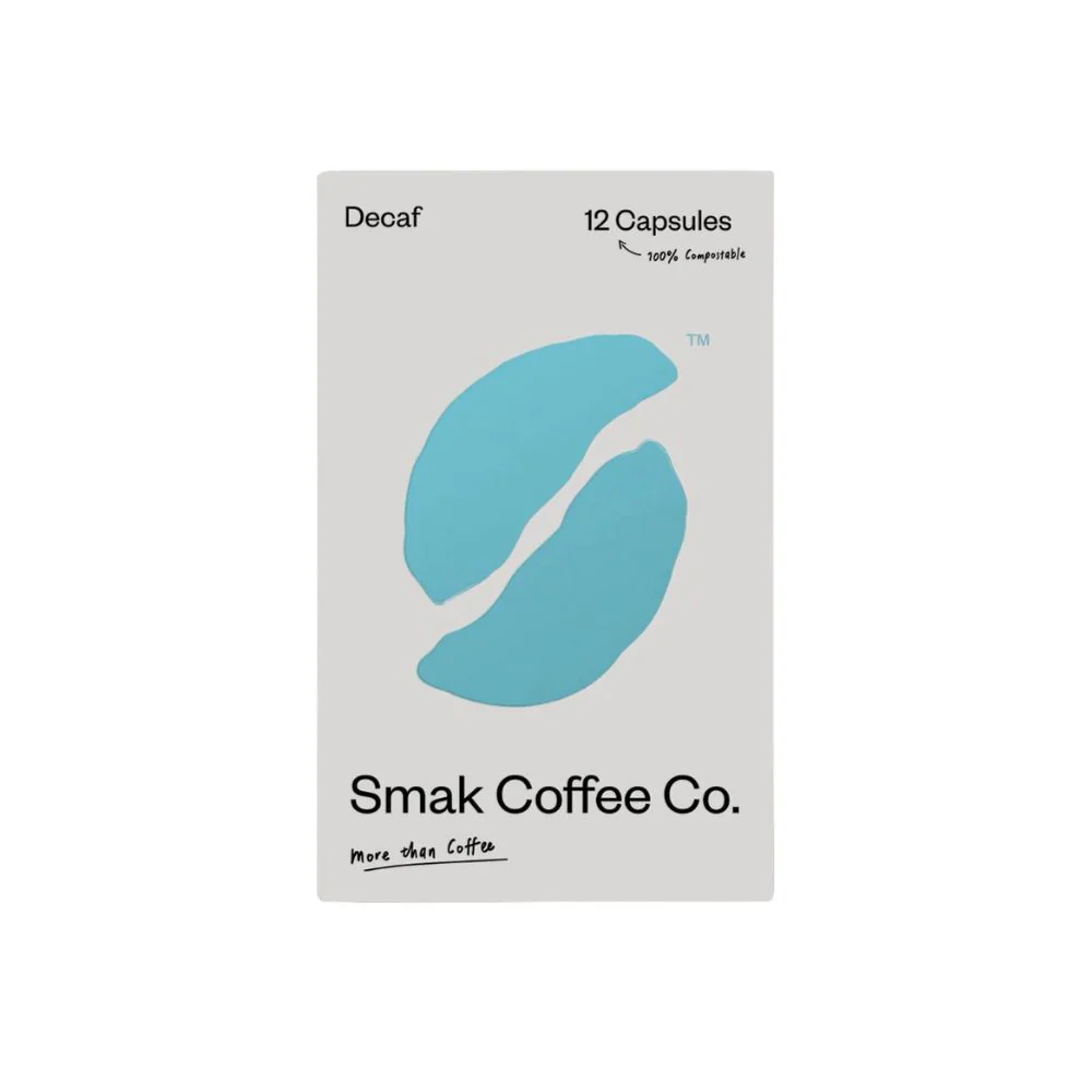 Smak Decaf - 12 Compostable Nespresso compatible coffee capsules