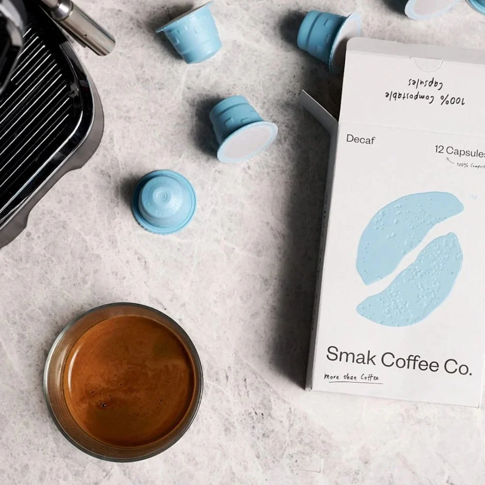 Smak Decaf - 12 Compostable Nespresso compatible coffee capsules - Image 2
