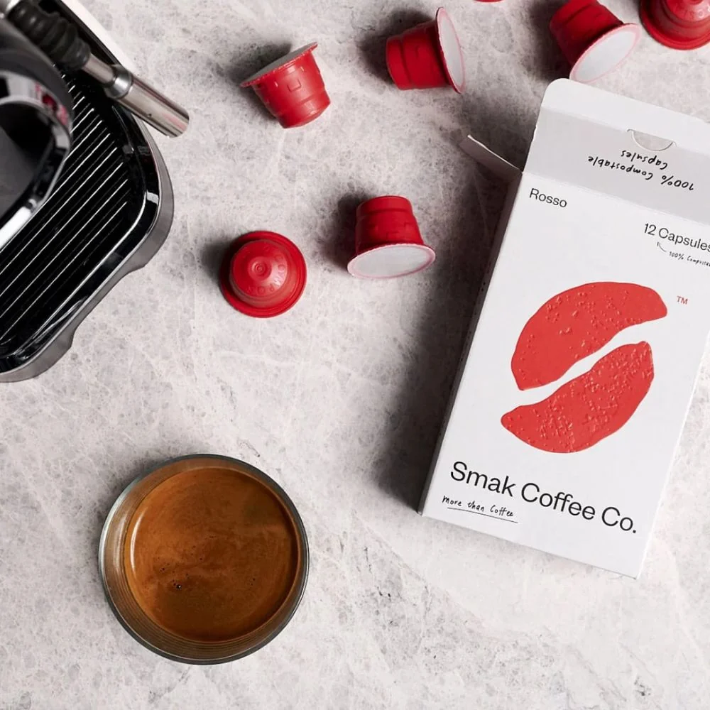 Smak Rosso - 12 Compostable Nespresso compatible coffee capsules - Image 2