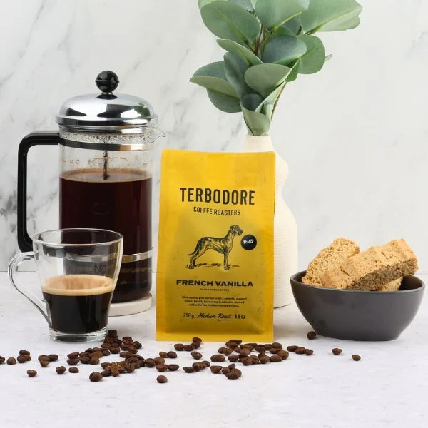 Terbodore French Vanilla Coffee Beans - 250g - Image 5