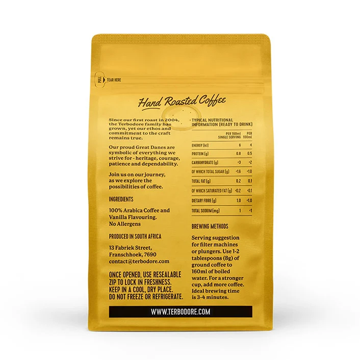 Terbodore French Vanilla Filter Coffee - 250g - Image 3