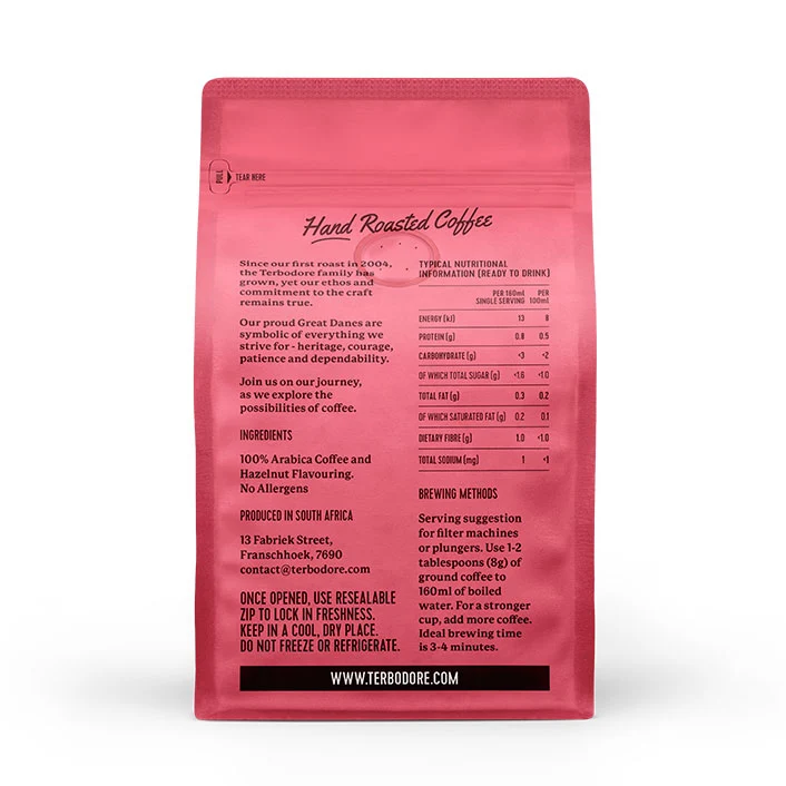 Terbodore Italian Hazelnut Filter Coffee - 250g - Image 3