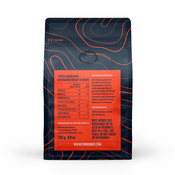 Terbodore Lazy Bones Filter Coffee - 250g - Image 3