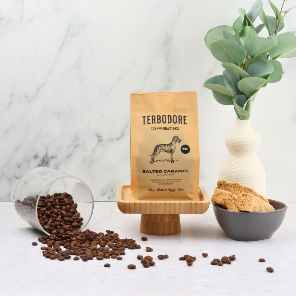 Terbodore Salted Caramel Coffee Beans - 250g - Image 4