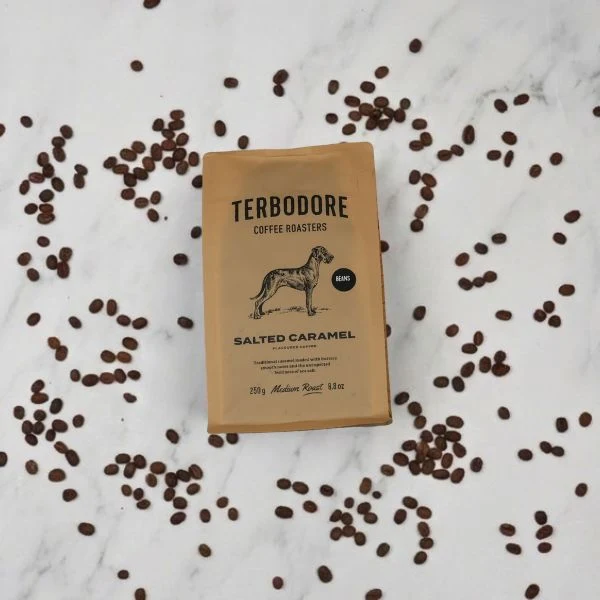 Terbodore Salted Caramel Coffee Beans - 250g - Image 7