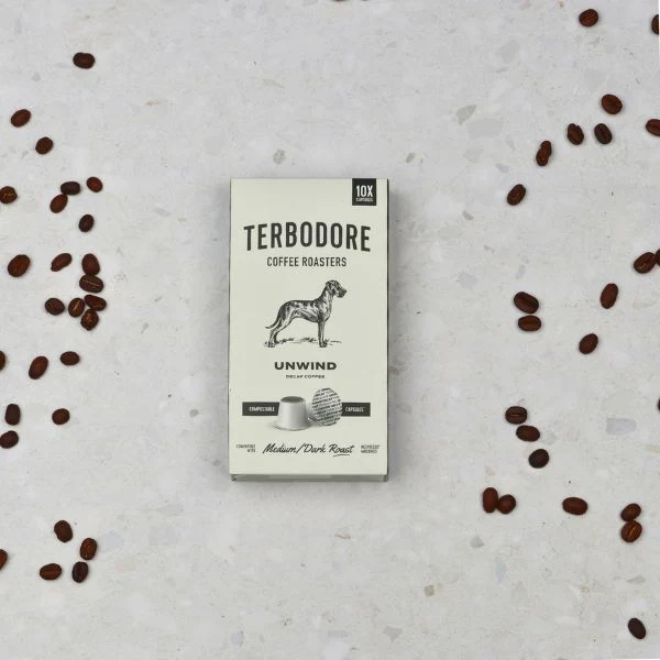 Terbodore Unwind Decaf - 10 Compostable Nespresso Compatible Coffee Capsules - Image 7