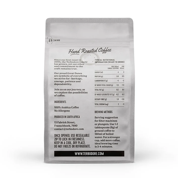Terbodore Unwind Decaf Coffee Beans - 250g - Image 3