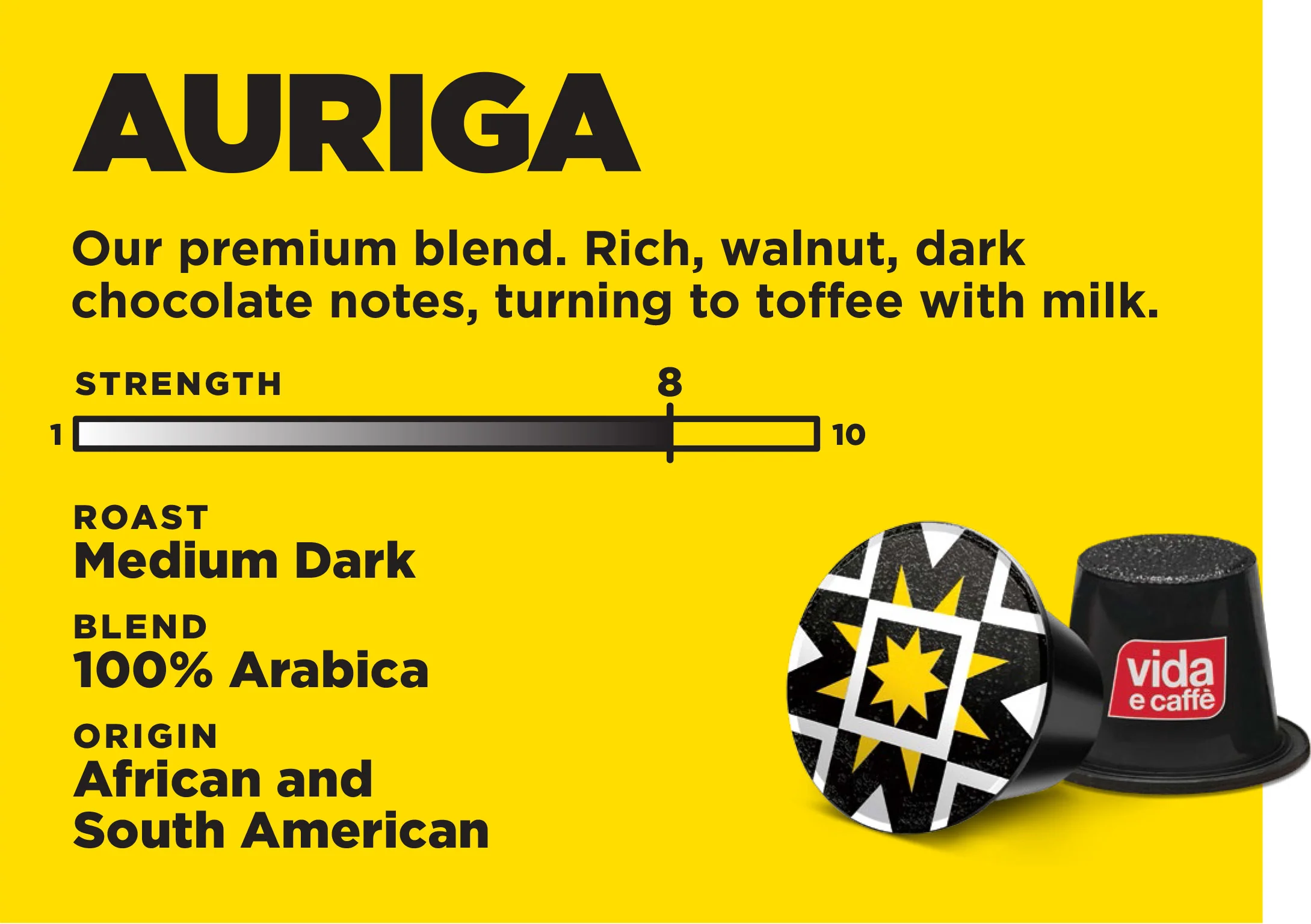 vida e caffè Auriga - 10 Nespresso compatible coffee capsules - Image 3
