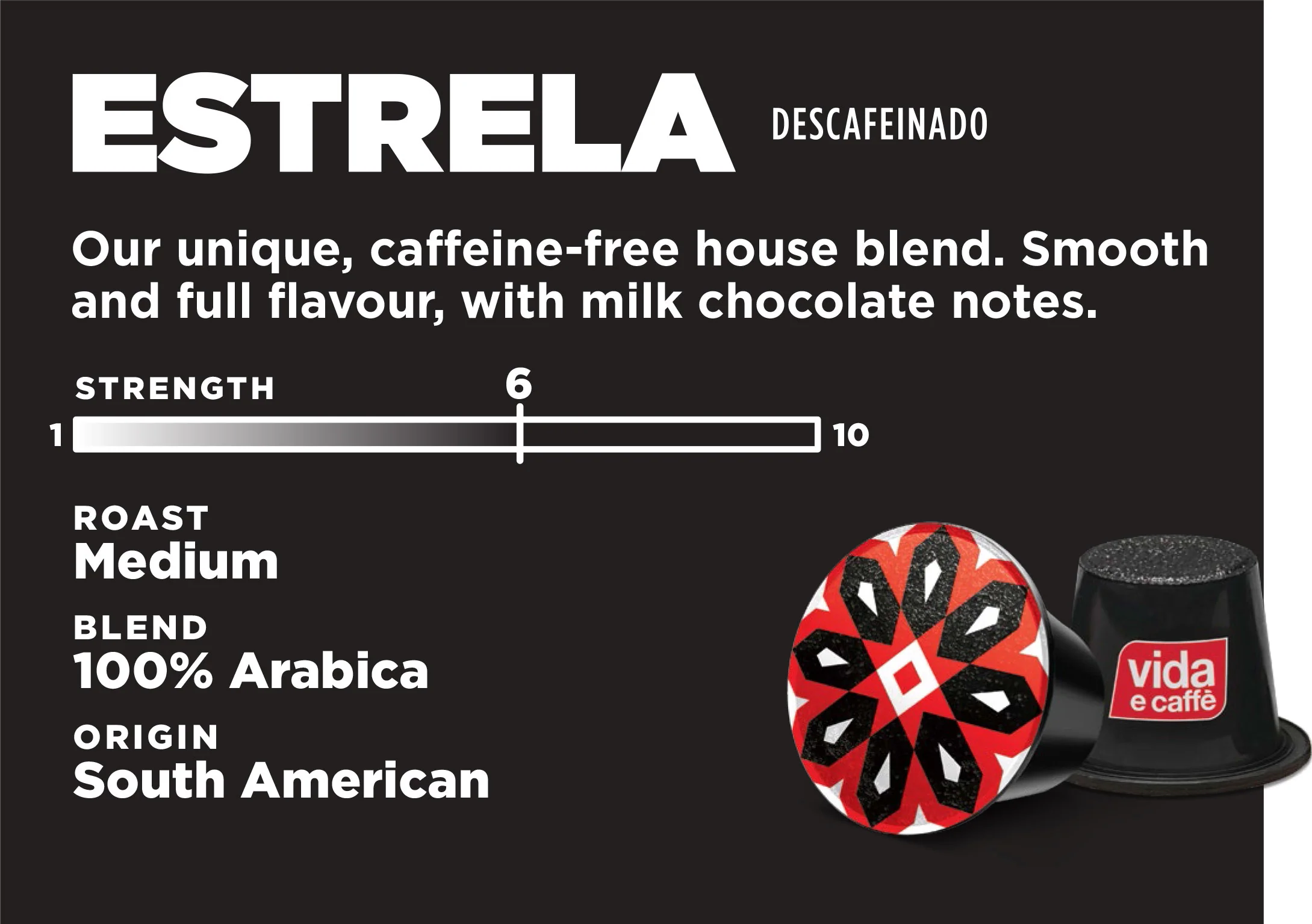vida e caffè Estrela Descafenado (decaf) - 10 Nespresso compatible coffee capsules - Image 3
