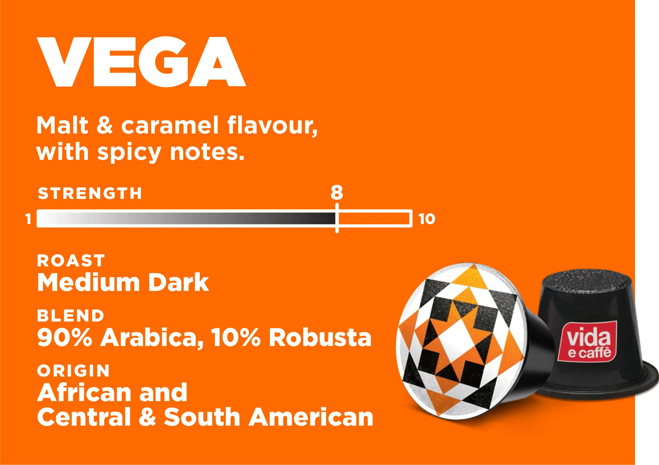 vida e caffè Vega - 10 Nespresso compatible coffee capsules - Image 3